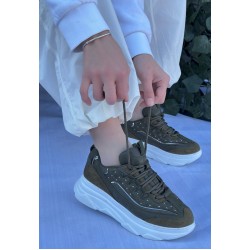 Aleid Yeşil Süet Bağcıklı Spor Ayakkabı