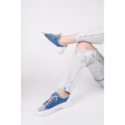 Enber Mavi Kot Bağcıklı Spor Ayakkabı